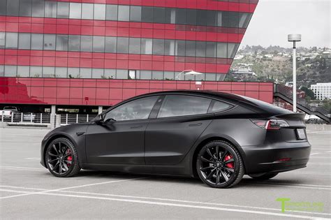 All Satin Black Performance Model 3 with 20" TST – T Sportline - Tesla Model S, 3, X & Y ...