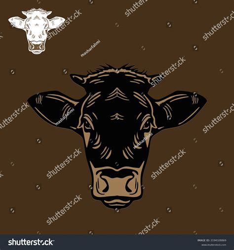 Young Cattle Head Logo Silhouette Great Stock Vector (Royalty Free ...