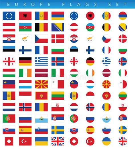 Europe Flags Set. This is a simple, clean and unique set of vectorized ...