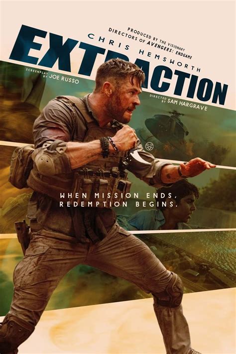 Extraction (2020) Action Movie Poster, Action Movies, Movie Posters, Film Poster, Joe Russo ...