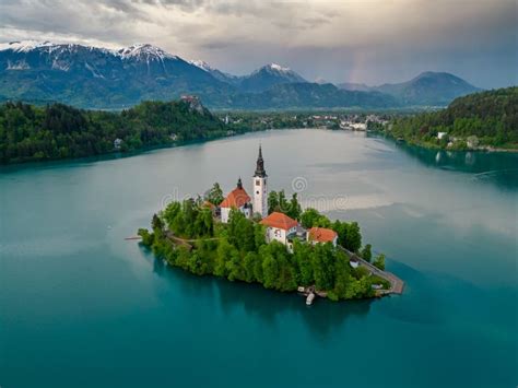 Bled Lake with Church on Small Island Stock Photo - Image of nature, forest: 278643936