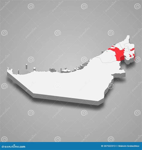 Emirate Of Sharjah Emirates Of The United Arab Emirates, UAE Map Vector ...