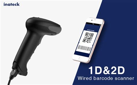 Inateck 2D Barcode Scanner, Read Barcodes on Displays, BS02001