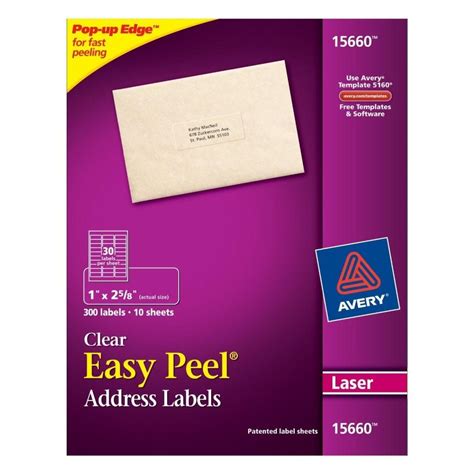 Avery Clear Address Labels 1″ x 2 5/8″ (15660) | Office Systems Aruba