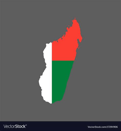 Madagascar flag and map Royalty Free Vector Image