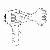 Ilustración De Secador Pelo Peluqueo Libro Para  sketch template