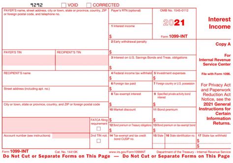 Free 1099 Int Fillable Form - Printable Forms Free Online