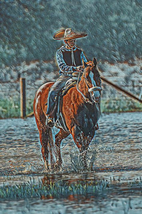 Vaquero Digital Art by Jerry Cahill | Fine Art America