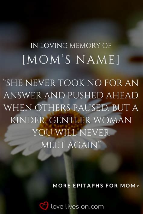 150+ Best Epitaph Examples | Love Lives On | Memorial quotes for mom, Short memorial quotes, Mom ...