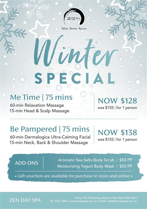 Be Pampered | Winter Spa Packages - Zen Day Spa