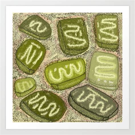 Rune Stones (Medieval 2nd Century) Art Print by simbalart7 | Society6