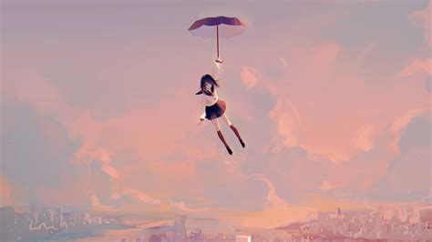 Anime Girl Flying With Umbrella - Free 4k Wallpapers - 40.000+ Free 4k Wallpapers - Pixel4k