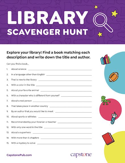 A Library Scavenger Hunt Activity Using Capstone Connect, Pear Deck and ...