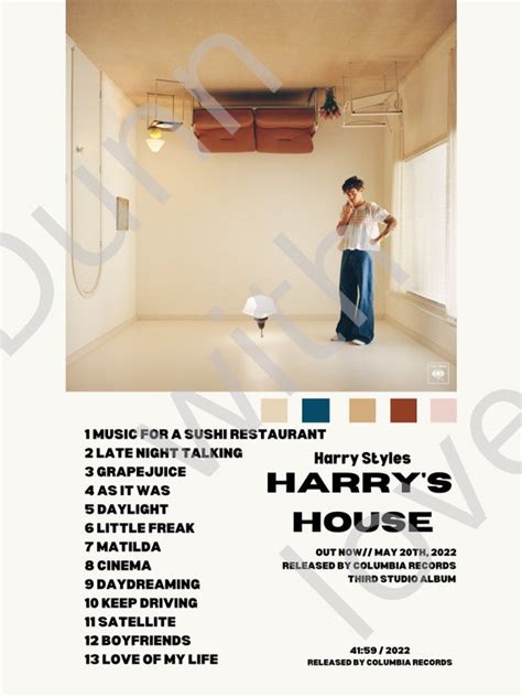 HARRY STYLES harry's House Album Cover Poster - Etsy India