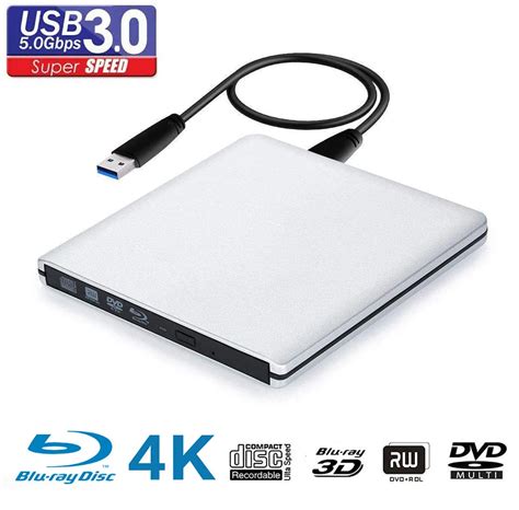 UHD 4K Blu-Ray Burner USB3.0 External Optical DVD Drive Recorder BD-RE/ROM 3D Blu-Ray Players ...