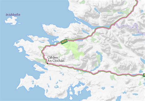 MICHELIN Connemara National Park map - ViaMichelin