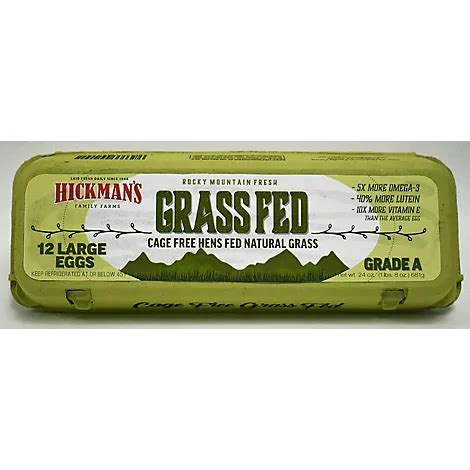 Hickmans Egg Ranch Cage Free Grass Fed - 12 Count - Safeway