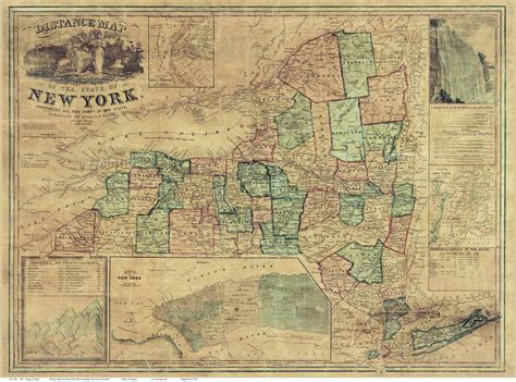 Prints of Old New York State Maps