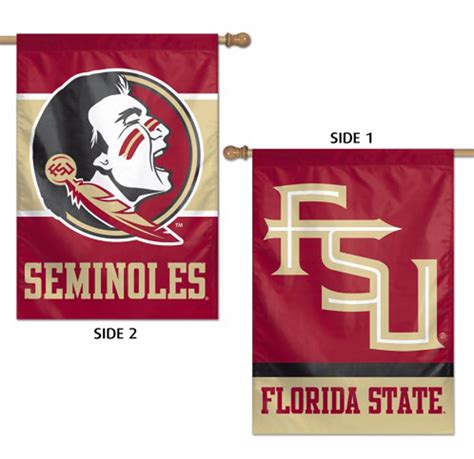 Florida State University House Flag, 2 Sided Seminoles/FSU Logos - WGL-03