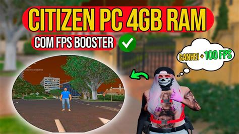 CITIZEN PARA PC FRACO 4GB RAM !!! DE 20 PARA 200 FPS + COM FPS BOOSTER ...