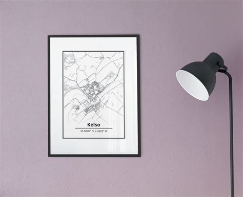 Kelso Scotland Map Poster Unframed Scottish Print Map Wall | Etsy