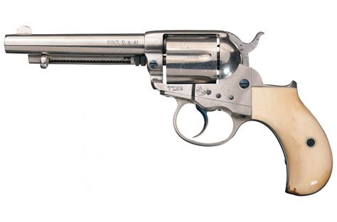 Excellent Colt Model 1877 Thunderer Double Action Revolver with Ivory Grips