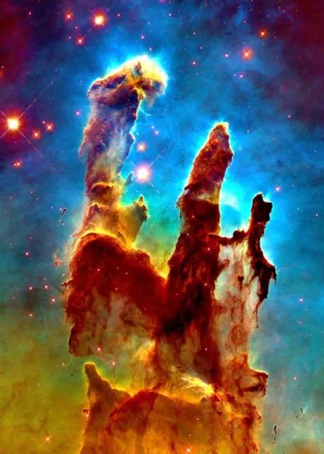PILLARS OF CREATION PHOTO Hubble Telescope Eagle Nebula Space Art Print 5x7 $5.48 - PicClick