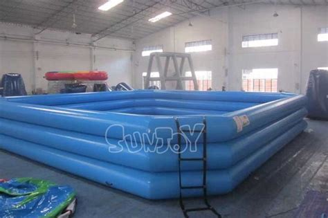 1.5 meters deep blue inflatable pool for adults, triple tube inflatable ...