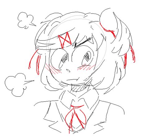 i wish i drew buff natsuki by skeleshibe on DeviantArt