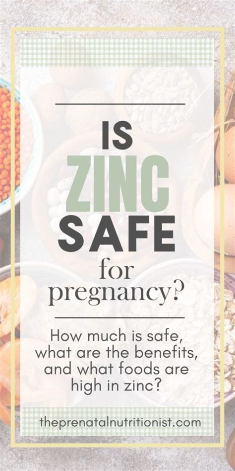 Is Zinc Safe During Pregnancy? | The Prenatal Nutritionist