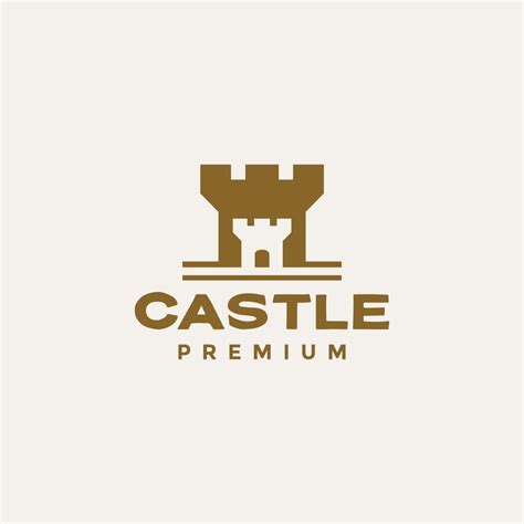 minimal castle gate logo design 11324442 Vector Art at Vecteezy