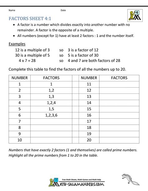 Math Activities For 4th Grade