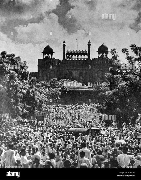 Indians celebrate in Delhi during the declaration of Independence Day in India, August 15th 1947 ...