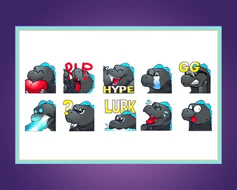 Twitch Emote Kaiju Series Godzilla Emote Titan Emote Twitch Discord ...