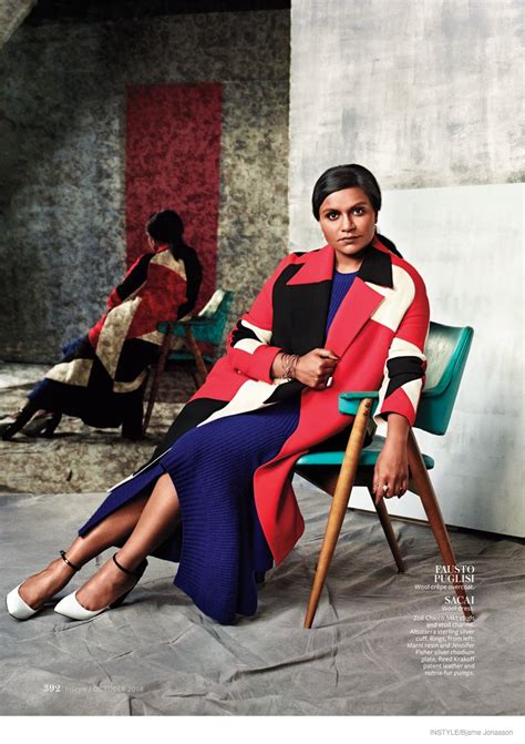 Mindy Kaling Dons Colorful Fashion for InStyle by Bjarne Jonasson