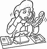 Customer Service Operator Coloring Page  Free Printable Coloring Pages sketch template