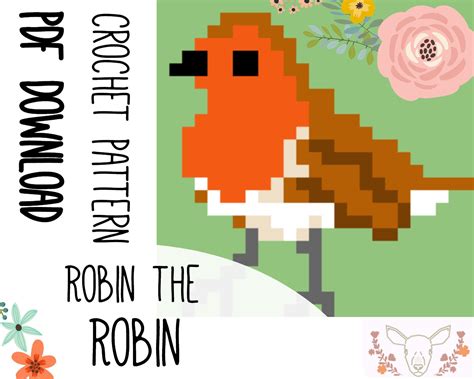 Robin the Robin Crochet Blanket Pattern GRAPH and WRITTEN | Etsy ...