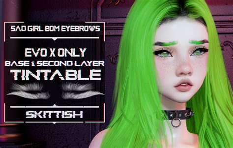 Second Life Marketplace - Skittish - Sad Girl BoM Eyebrows lel EVO X