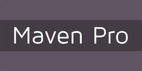 Maven Pro Font Free by Vissol Ltd. » Font Squirrel