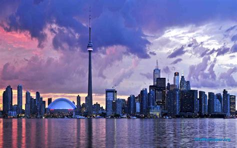 Toronto Skyline At Sunset Wallpapers - Wallpaper Cave