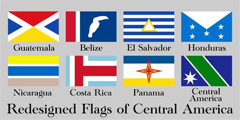 Redesigned Flags of Central America! : r/vexillology