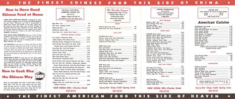 Jimmy Wu's New China Inn Menu back | Best chinese restaurant, New china ...