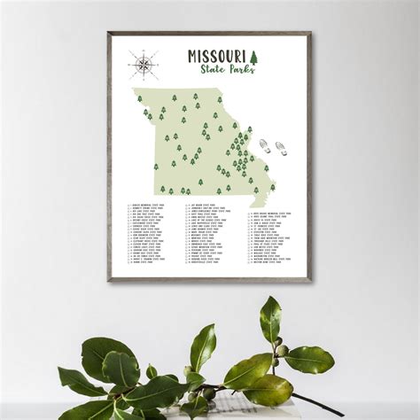 Missouri State Parks Map | Missouri Map | Gift For Traveler – Nomadic ...