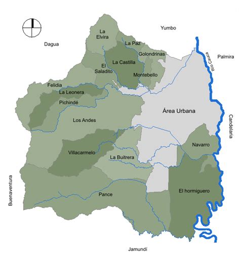 Mapa de Cali - Mapa Físico, Geográfico, Político, turístico y Temático.