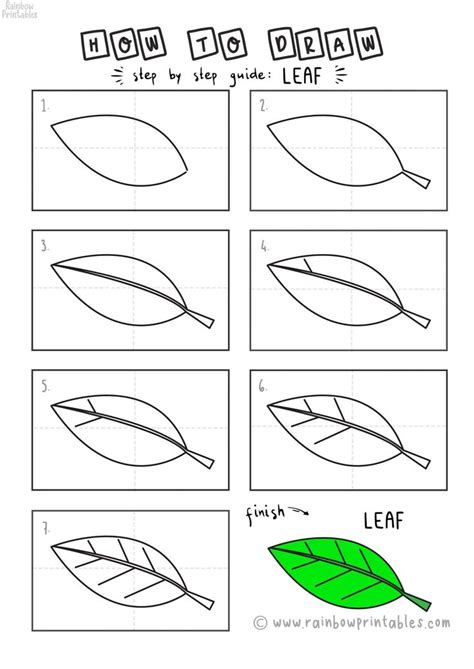 How To Draw a Cartoon LEAF (Step by Step for Beginners and Kids ...