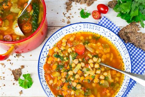 Italian Vegan Garbanzo Bean Soup - Vegan Heaven