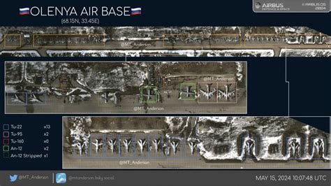 One Third of russia's Combat-Ready Tu-95MS and Tu-22M3 Bombers Gathered at Olenya Air Base ...