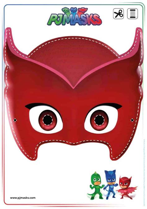 Printables - PJ Masks Owlette, Gekko, & Catboy Masks | Life She Has