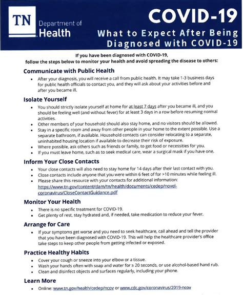 TN Department of Health releases “What to Expect” COVID-19 bulletin. | Coffee County News