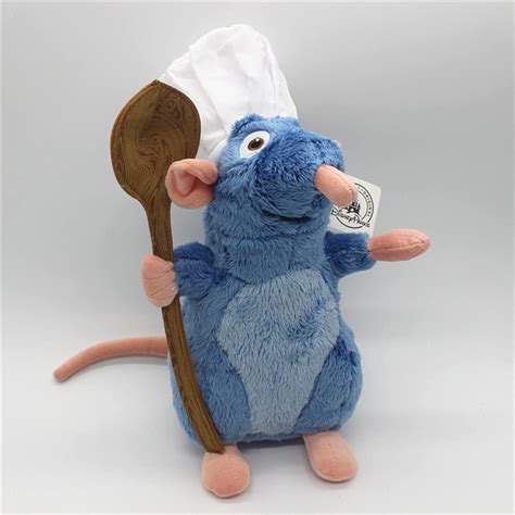 Disney Pixar Blue Mouse With Chefs Hat Ratatouille Holding ...